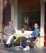 Lovers having lunch in Delft